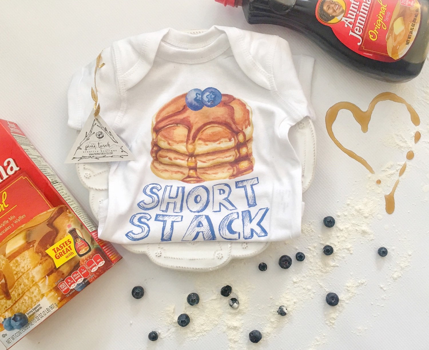 Pancake Bodysuit Short Stack Bodysuit Pancake Baby Clothes Etsy