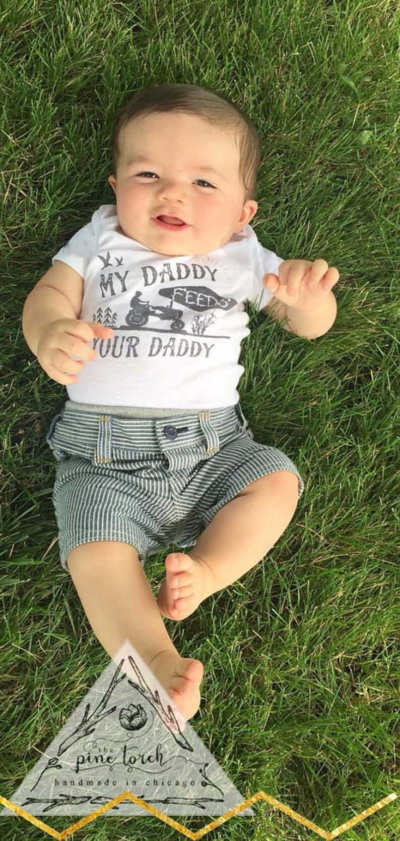 Inktastic Farmer Like Daddy Baby Bodysuit - Cute Farm Theme Onesie For Infants & Toddlers