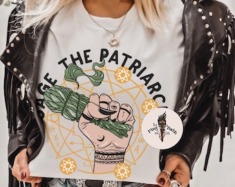Funny sage shirt, funny sage tee, sage yourself shirt, sage with witchy hands shirt, witchy sage shirt, smash patriarchy shirt