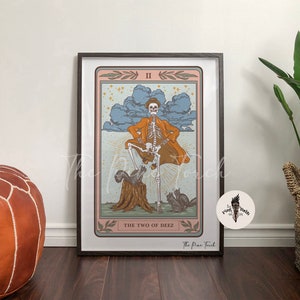 The Two of Deez Tarot framed print, The 2 of Deez Tarot Card poster, The Two of Deez Tarot card print, The Two of Deez framed poster