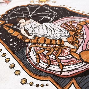 Scorpio Zodiac Tee, Scorpio tee, Zodiac scorpio bday gift, Scorpio unisex tee, scorpio original art, scorpio birthday gift, scorpio art bild 2