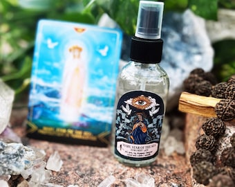Mary, Star of the Sea Aura mist, aura smudge mist, smokeless smudge spray, crystal smudge spray, mother mary aura mist, spiritual mist spray
