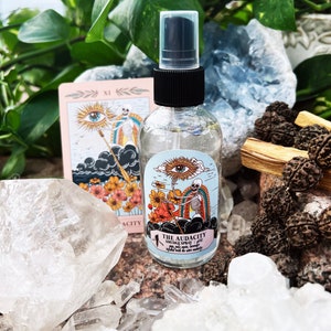 The Audacity Smudge Spray, sage smudge mist, smokeless sage spray, crystal smudge spray, sage lavender aura mist, smudging mist spray