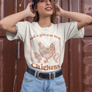 Ask Me About My Chickens, Just a Girl Who Loves Chickens Shirt, Free ...