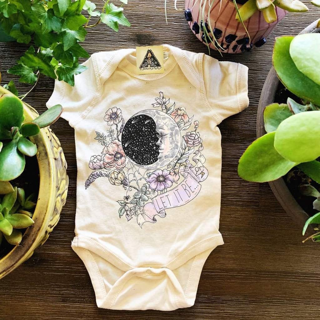 Moon Child Bodysuit Let It Be Bodysuit Moon Bodysuit Luna Etsy