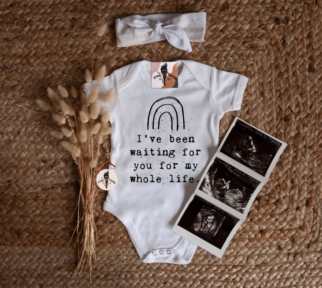 Rainbow Announcement Rainbow Baby Gender Neutral Bodysuit - Etsy