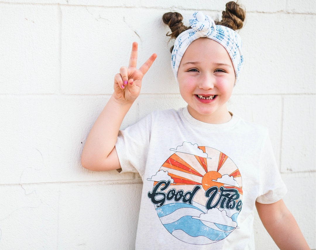 Good Vibes Retro Kids Tee Retro Good Vibes Tee Good Vibes - Etsy