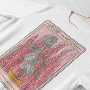 The fiddle leaf fig Tarot Card Pullover, funny houseplant tarot card pullover, funny plant lover pullover, houseplant tarot pullover
