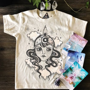 Fortuna Girl kids tee, Fortune Teller kids tee, boho kids tee, Boho Babe tee, Dreamer tee, Mystic tee, Boho babe girls tee