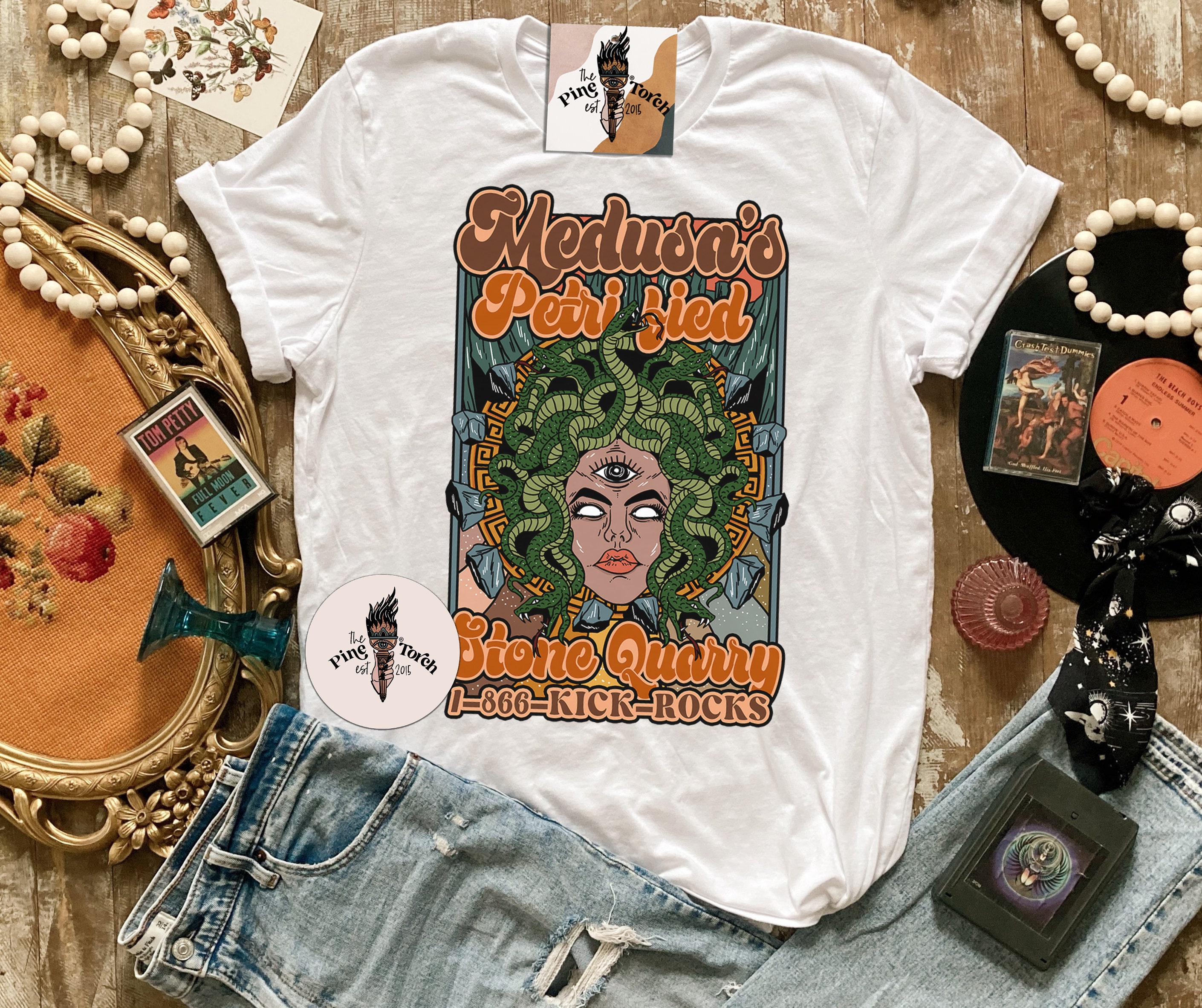 Medusa Shirt, Medusa Rock Quarry Shirt, Retro Edgy Medusa Goddess