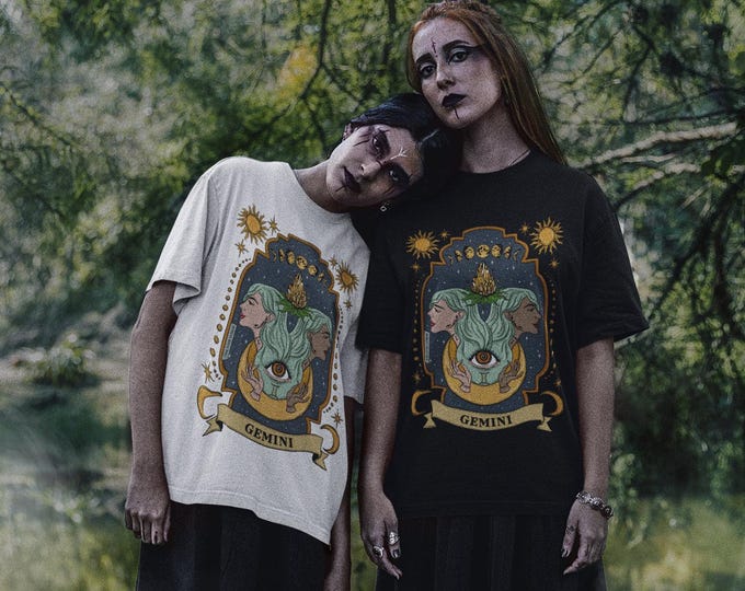 Gemini Zodiac Tee, Gemini gift, Zodiac Gemini gift, Zodiac Shirt, Gemini art, gemini birthday gift, gemini unisex tee, gemini print