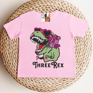 3 Girl T Rex Shirt, Girl Dinosaur three birthday, Girl T-Rex 3 Shirt, 3 birthdy Dinosaur Shirt, Dinosaur Kids Tee, Girl Dinosaur Shirt 3