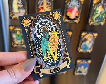Leo Zodiac PVC soft rubber 3D magnet, zodiac Leo refrigerator magnet, zodiac refrigerator 3D magnet, Leo birthday gift