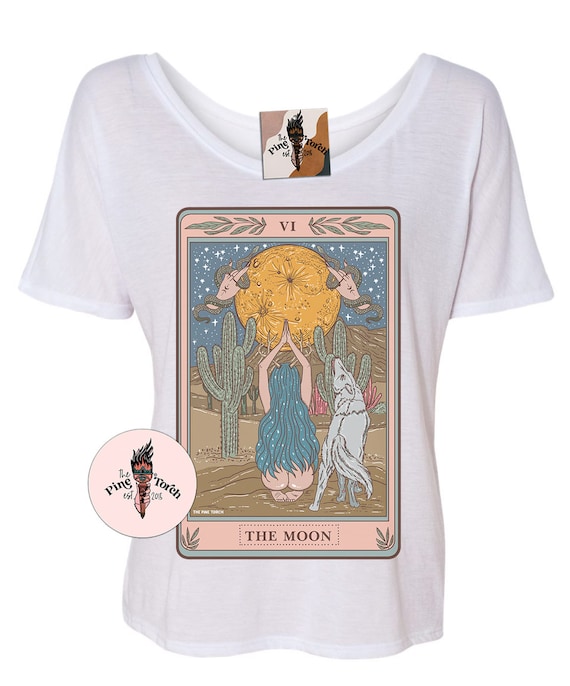 The Moon Tarot Card T-Shirt The Moon Tarot Card T-Shirt
