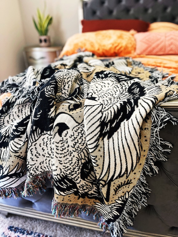 Bird print blanket sale