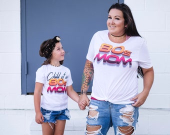 80s Mom Retro Mommy and Me Set, Child of an 80s mom, eighties mom, eighties shirt, retro eighties shirt, 80s mommy and me set