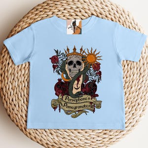 Persephone's Pomegranates Greek Kids shirt, Persephone goddess kids tee, Persephone kids tee, greek goddess kids shirt, greek goddess shirt image 4