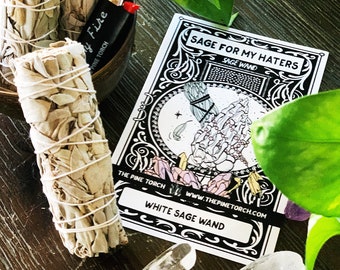White sage Smudge Bundle, Sage Stick for Ritual, white sage smudge, smudge stick, sage for my haters smudge, meditation altar sage