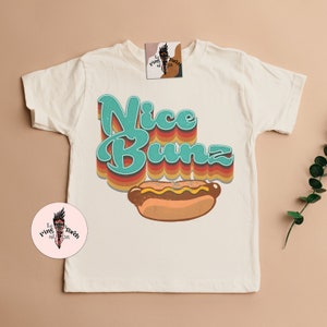 Hot Dog Kifd Tee, Double Dog Baby Shirt, Nice Buns kids Shirt, Hot Dog Chicago Style baby tee, hotdog fast food kids top