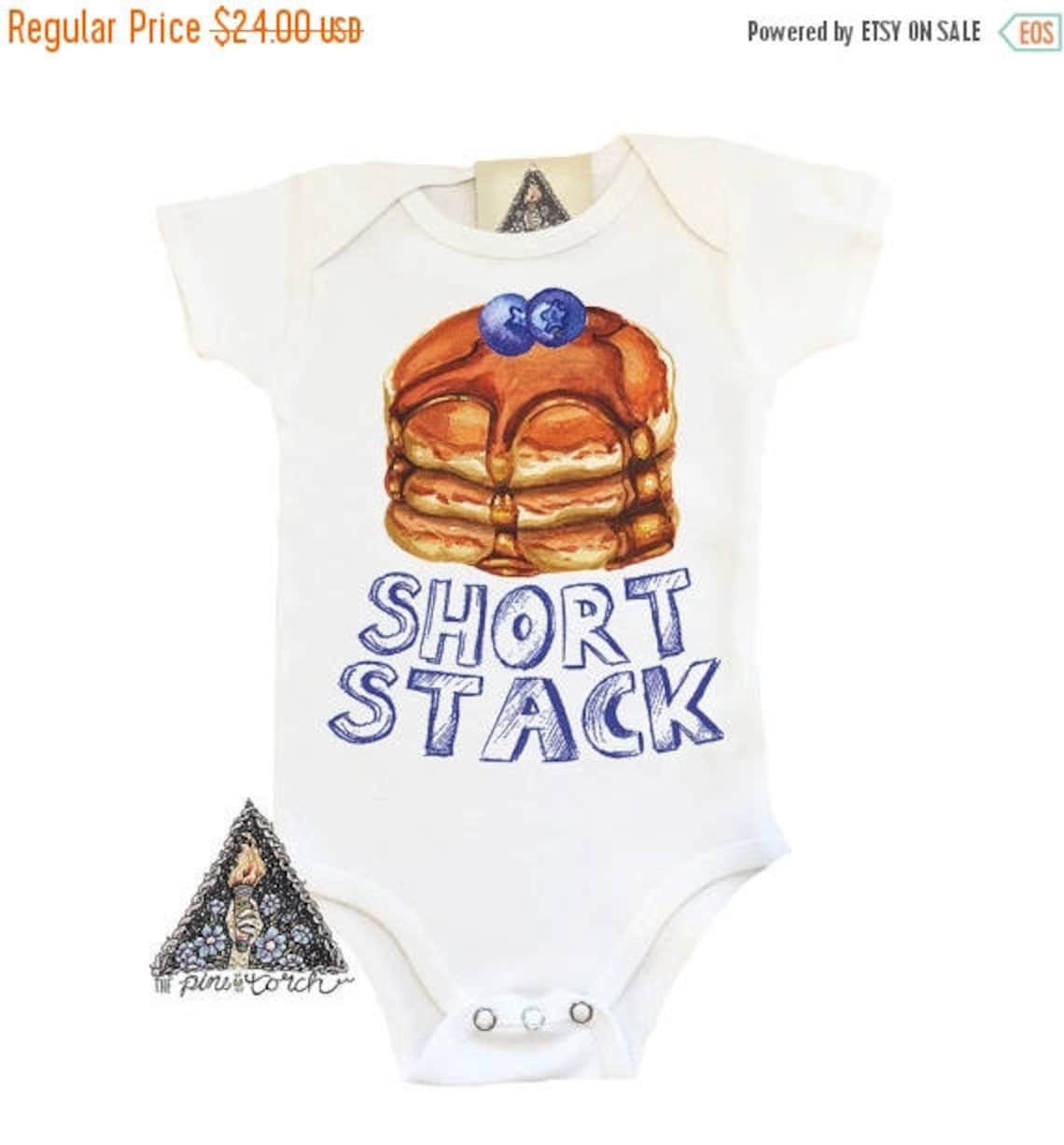 Pancake Bodysuit Short Stack Bodysuit Pancake Baby Clothes Etsy