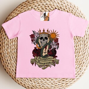 Persephone's Pomegranates Greek Kids shirt, Persephone goddess kids tee, Persephone kids tee, greek goddess kids shirt, greek goddess shirt image 2