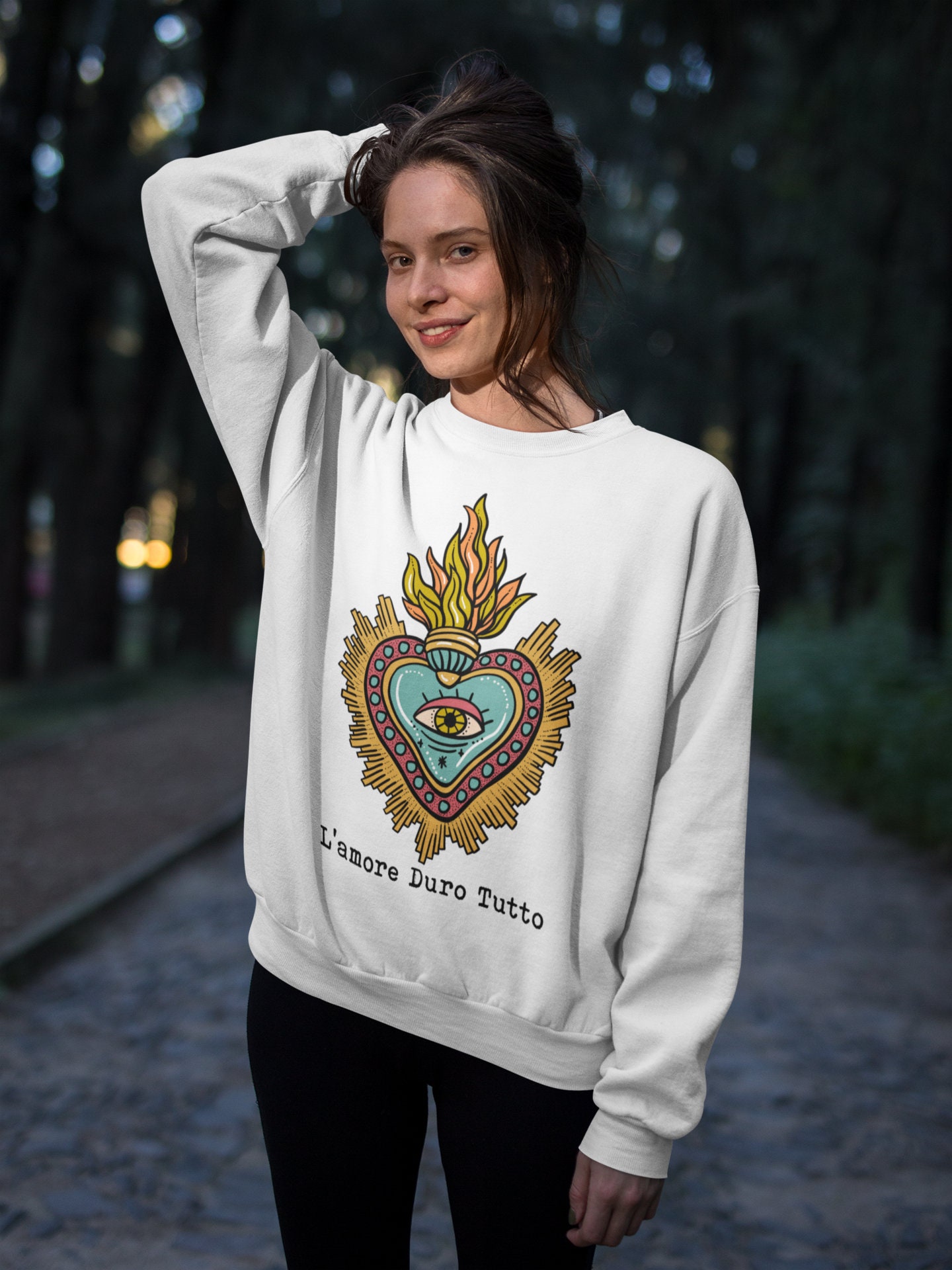 Sacred Heart Pullover Gothic Heart Pullover Sacred Heart - Etsy