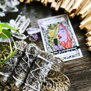 White sage and lavender Smudge Bundle, Sage Stick for Ritual, lavender sage smudge, smudge stick, lavender smudge, meditation altar sage