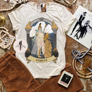 Athena Greek Goddess Shirt, Athena goddess shirt, mystical greek goddess shirt, greek goddess Athena gift, woman with bow shirt