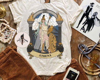 Athena Greek Goddess Shirt, Athena goddess shirt, mystical greek goddess shirt, greek goddess Athena gift, woman with bow shirt