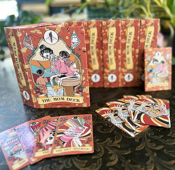 The Mom Deck, Skeleton Mom Tarot Deck, Tarot Card Mom Oracle Deck Audacity, Funny new mom skeleton tarot deck, funny oracle deck, audacity