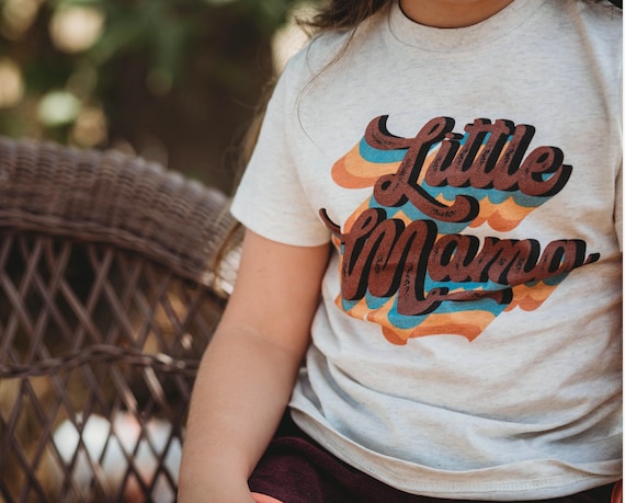 Little Mama Shirt, Little Mamacita Shirt, Retro 70s Font