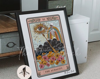 The Audacity Tarot framed print, The Audacity Tarot Card poster, Audacity Tarot card print, Audacity art print, Audacity tarot framed poster