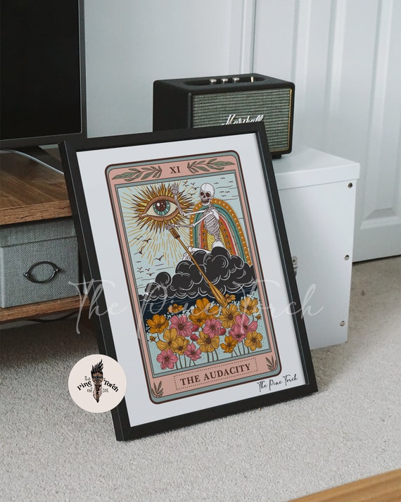 The Audacity Tarot framed print, The Audacity Tarot Card poster, Audacity Tarot card print, Audacity art print, Audacity tarot framed poster