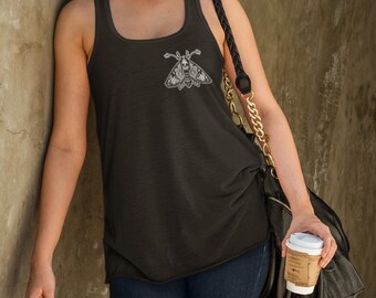 Mystical Death Moth Tank, Witchy moth tank, Witchy occult moth tank top, moth tank top, Witchy mystical moth Womens top