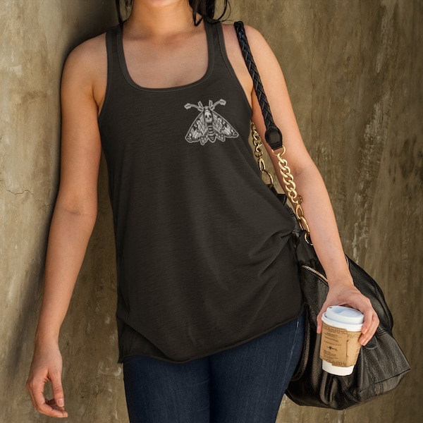 Mystical Death Moth Tank, Witchy moth tank, Witchy occult moth tank top, moth tank top, Witchy mystical moth Womens top