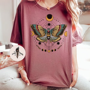 Moth Mother shirt, Gothic Moth shirt, death moth shirt, skeleton moth shirt, retro moth shirt, vintage moth shirt, death moth tee