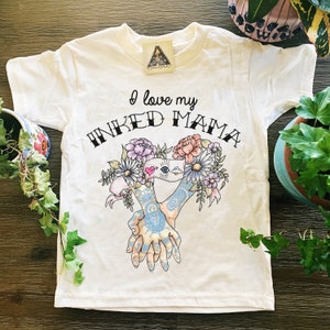 I love my Inked Mama Tee, Mommy has Tattoos, Tattoo Mom Kids Tee, Tattoo Baby, Tattoo Theme, Retro Tattoo Theme, Funny Tattoo tee