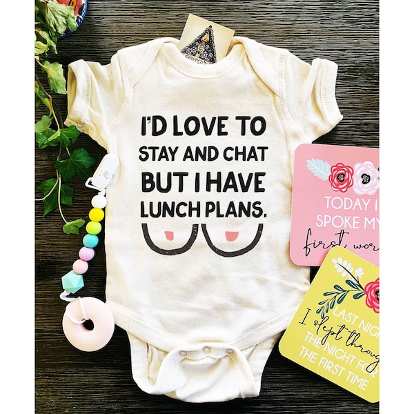 Breastfeeding Baby, Nursing Bodysuit, Lunch Plans Breastfeeding, Funny breastfeeding bodysuit, breastfeeding baby, breast feeding shirt