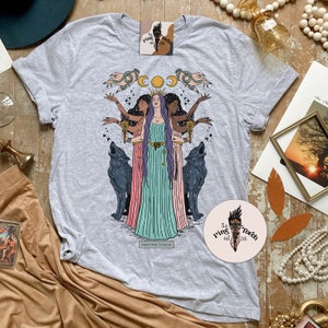 Hecate triple goddess shirt, hecate not hate shirt, hecate goddess shirt, feminist mystical goddess shirt, hecate triple goddess shirt