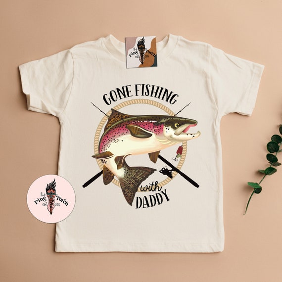 Gone Fishing Kids Tee, Unisex Kids Fishing Shirt, Fishing Pregnancy  Announcement, Daddy's Fishing Buddy, Bass Fishing, Father's Day Gift 