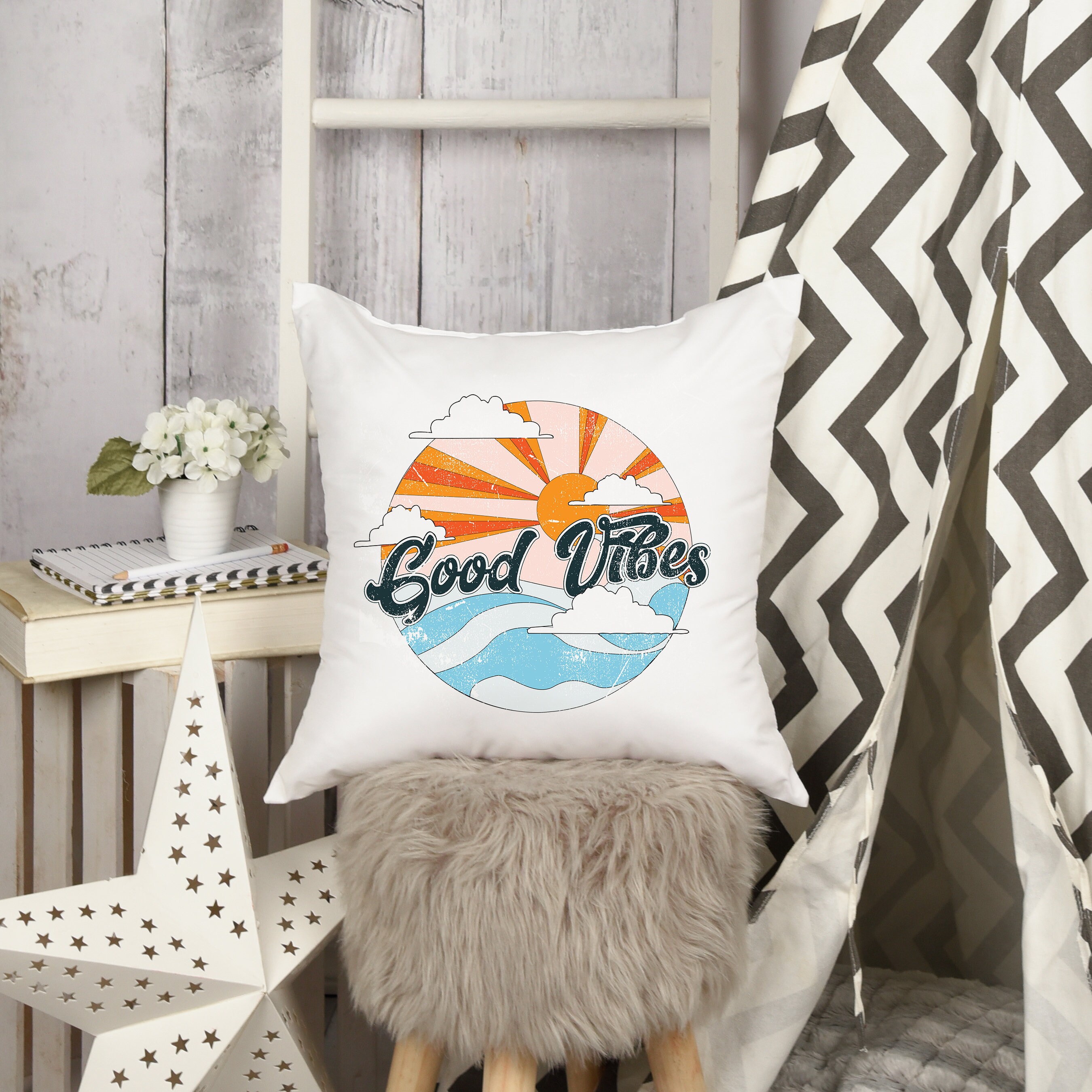 Good vibes on sale pillow target