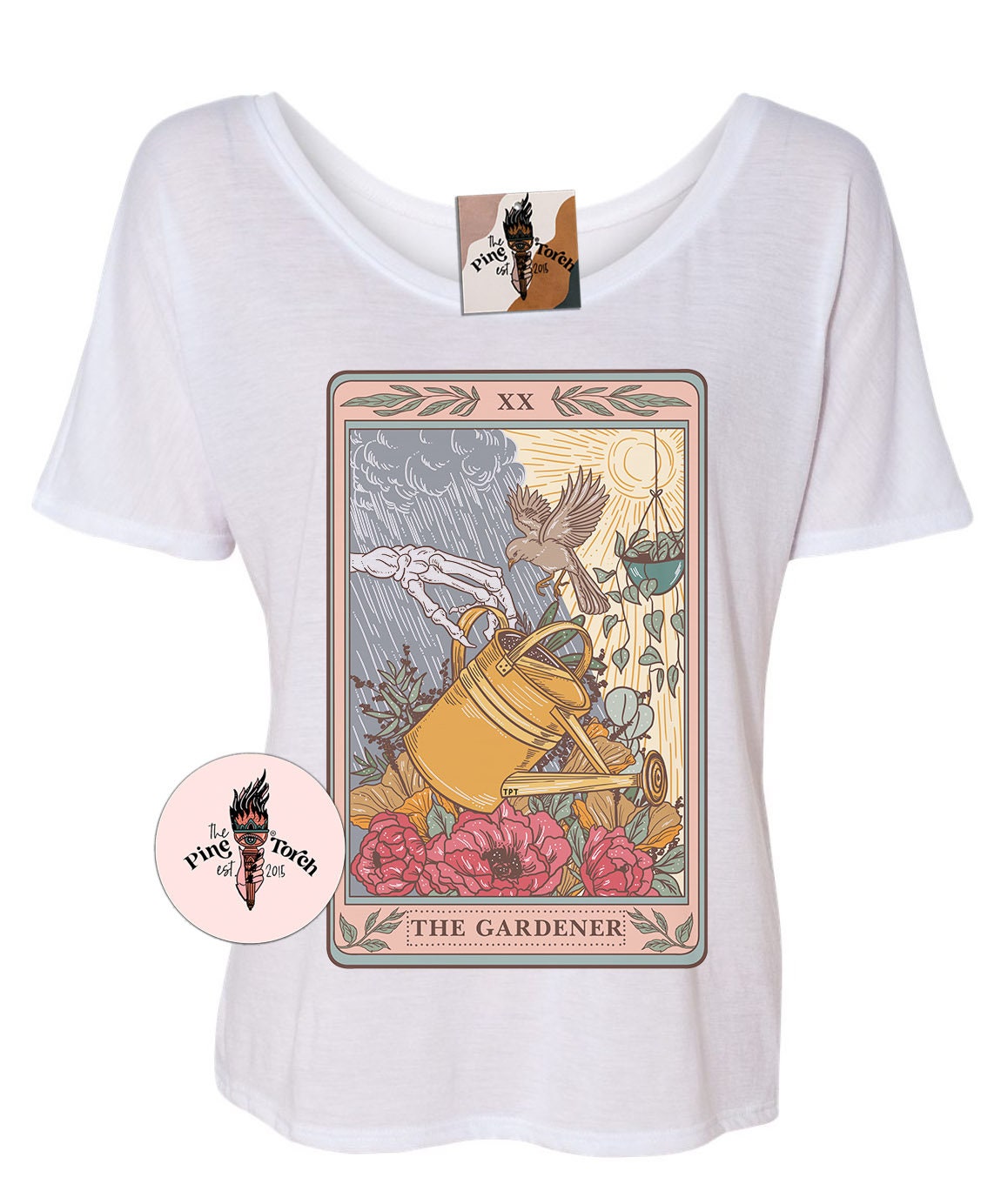 The Gardener Skeleton Slouchy Tarot Tee Tarot Card Skeleton - Etsy