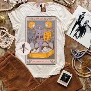 The Life of the party Tarot Card Shirt, funny dancing skeleton Tarot Card Tee, dancing skeleton Tarot Card shirt, funny tarot card shirt