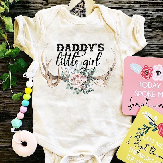 Daddy's Little Girl Bodysuit, Boho Hunting Bodysuit, Girl Hunting