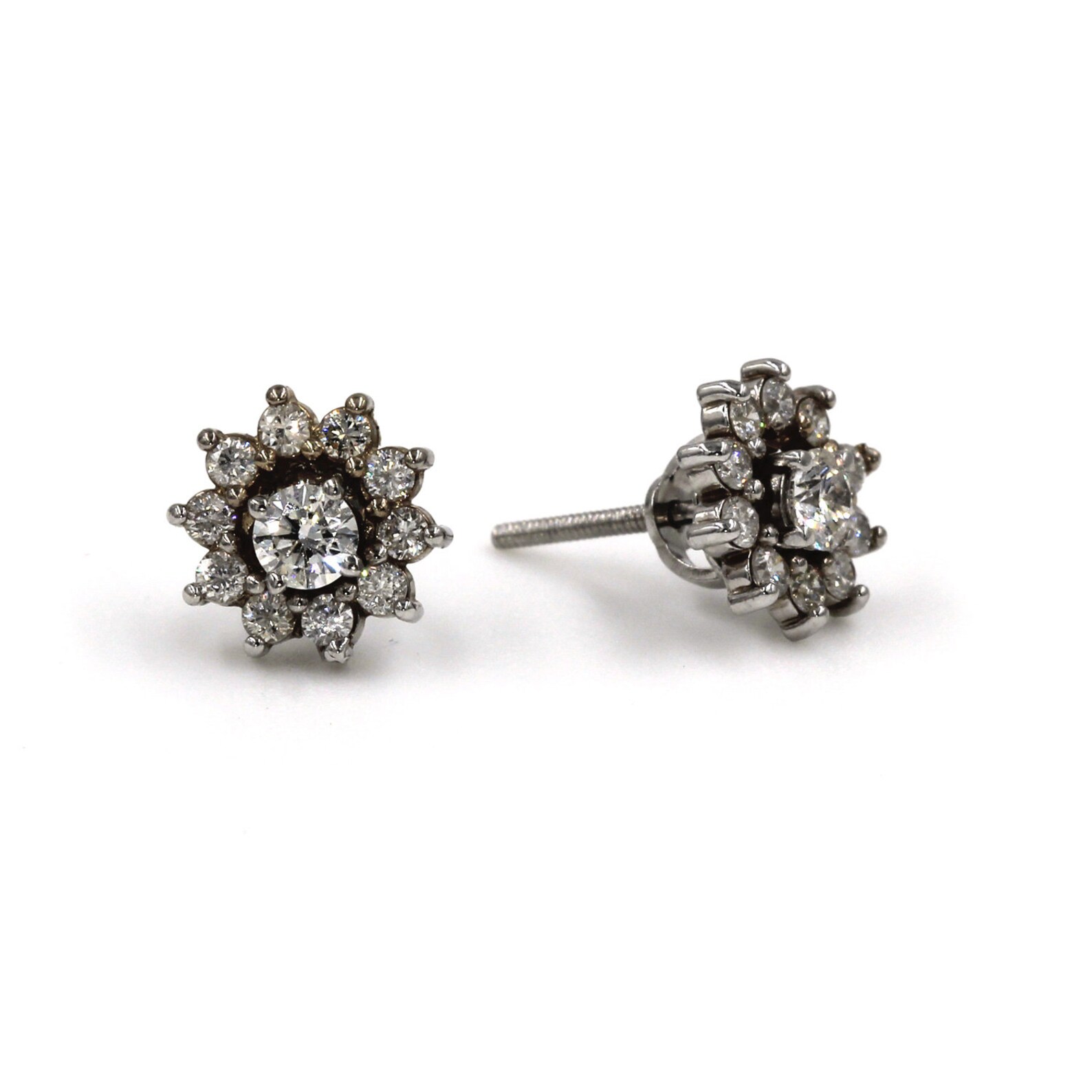 Diamond Earring Jackets Diamond Stud Enhancers Round Diamond Etsy