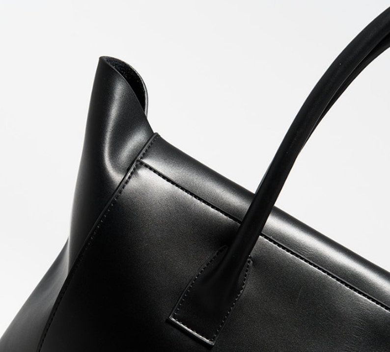 Luxury Black Leather Handbag | Etsy