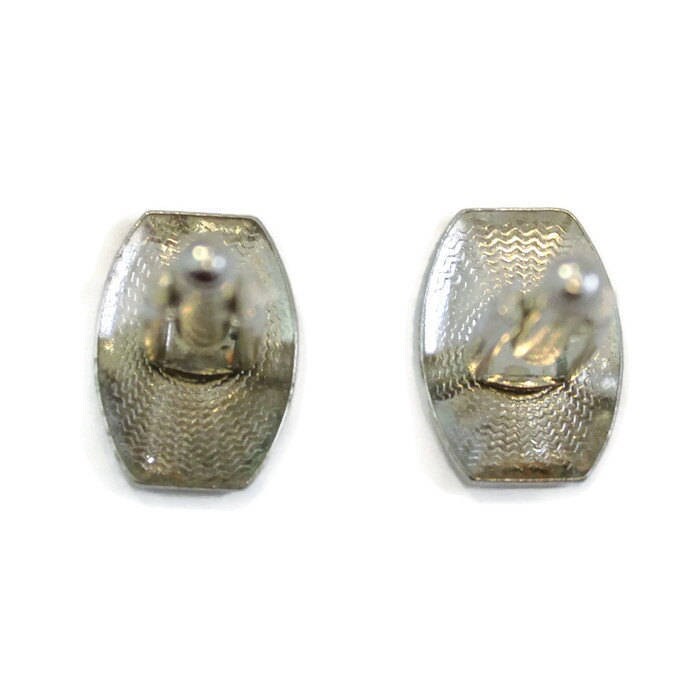 Boutons De Manchette Vintage Argentés Style Art Déco - Monogramme GHN - Pour Homme