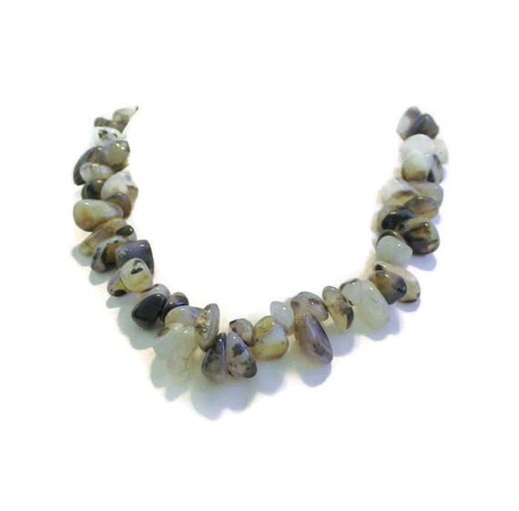 Natural Polished Stone Choker Necklace, Neutral C… - image 3