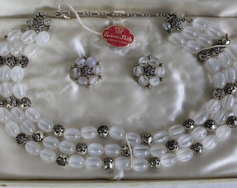 1950's Princess Pride Bead Jewelry Set, Bridal Jewelry, Gift For Her