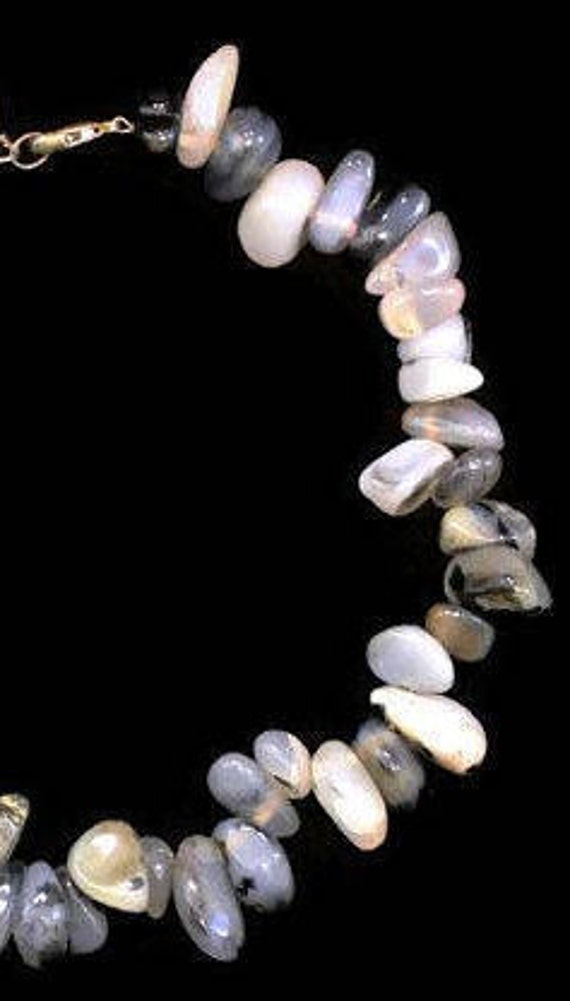 Natural Polished Stone Choker Necklace, Neutral C… - image 10